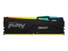 Kingston FURY Beast RGB - DDR5 - Modul - 16 GB - DIMM 288-PIN - 5200 MHz / PC5-41600 - CL36 - 1.25 V - ungepuffert - on-die ECC - Schwarz